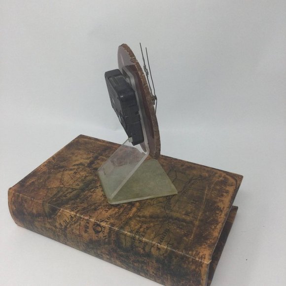 Vintage Agate Quartz Stone Clock - Picture 7 of 9